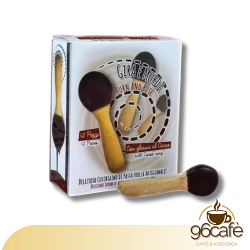 Cucchiaini pasta frolla con punta di cioccolato | 12 Pezzi
