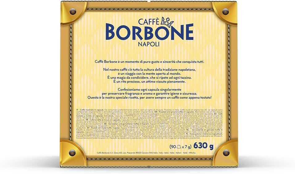 Caffè Borbone Miscela BLU – 90 Capsule Compatibili Nescafé Dolce Gusto | Maxi Formato