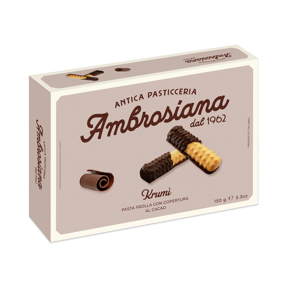 Biscotti KRUMI' al Cacao, Ricetta Tradizionale - Ambrosiana confezione da 150g