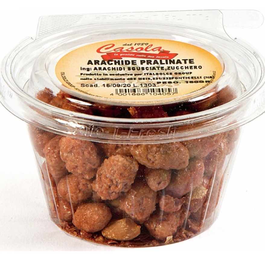 Arachidi Pralinate Croccanti – Snack Dolce e Irresistibile - Vaschetta da 80g