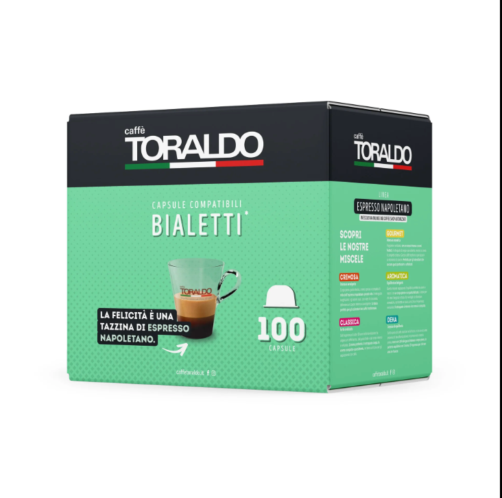 300 CAPSULE BIALETTI - Caffè Toraldo - Miscela CLASSICA - Maxi Scorta