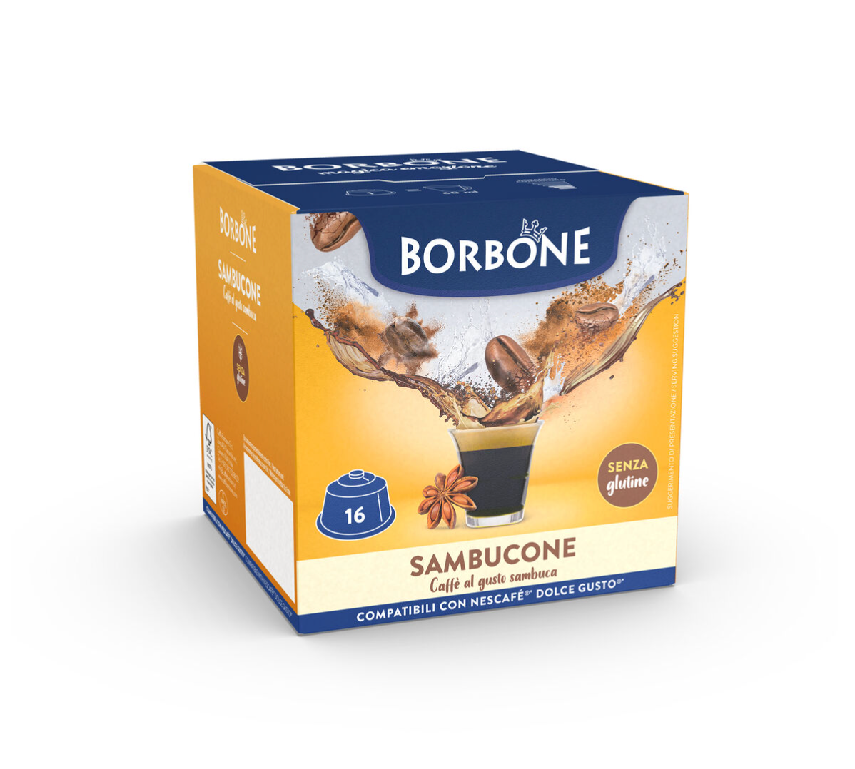 Tutti i Gusti di Bevande Caffè Borbone per Macchine Nescafè Dolcegusto - Box da 16 Capsule