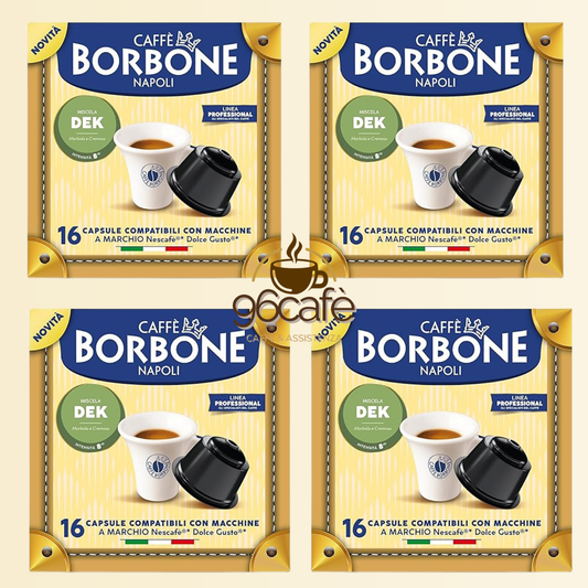 DOLCEGUSTO - Caffè Borbone - MISCELA DECAFFEINATA - Capsule Compatibili (16 • 50 • 64)