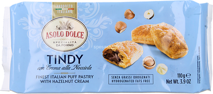 Tindy alla Crema di Nocciola – Sfoglia Artigianale Ripiena | Snack Dolce Monoporzione Made in Italy