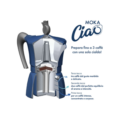 Caffè Borbone MokaCiao – 15 Cialde ORO + 15 Cialde BLU + 4 Bicchieri in Vetro – Idea Regalo di Natale Perfetta!