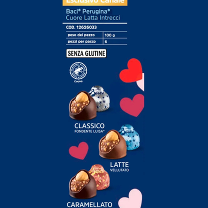 Baci Perugina – Scatola Cuore in Latta – 8 Baci Assortiti vari gusti