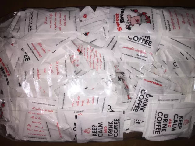150 Bustine di Zucchero Bianco Monodose – per Caffè e Tisane