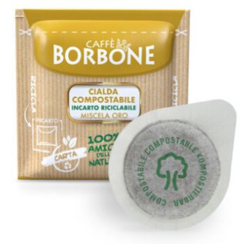 Caffè Borbone MokaCiao – 15 Cialde ORO + 15 Cialde BLU + 4 Bicchieri in Vetro – Idea Regalo di Natale Perfetta!