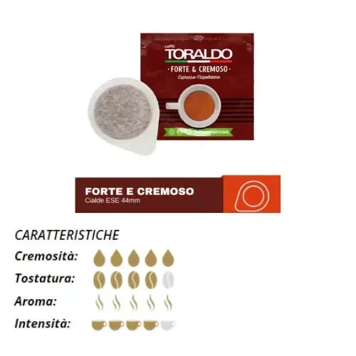 Caffè Toraldo Forte & Cremoso – 100 Cialde + 10 in OMAGGIO