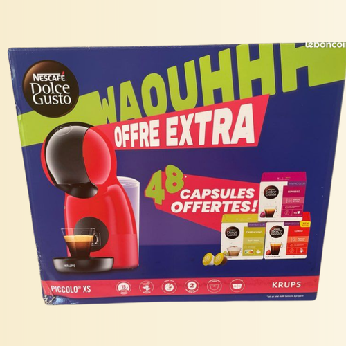 Macchina Da caffe DOLCEGUSTO XS + 48 Capsule OMAGGIO - Fantastica idea regalo di Natale (solo rossa)