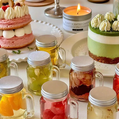 COFFEE POCKET - 2 Pezzi - Mini Barattolo in Vetro Resistente con coperchio da 35ml