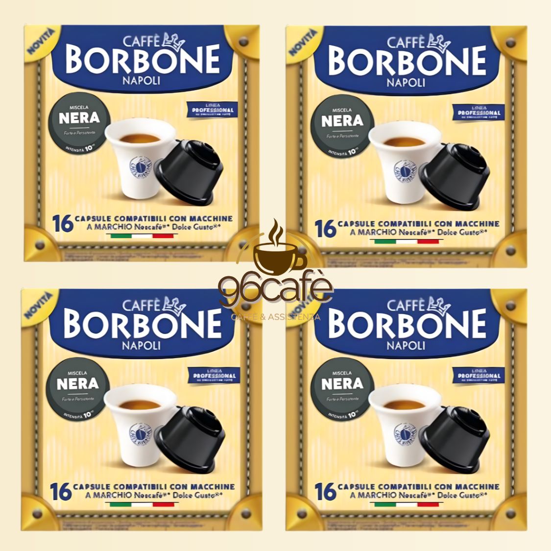 DOLCEGUSTO - Caffè Borbone - MISCELA NERA - Capsule Compatibili (16 • 50 • 64)