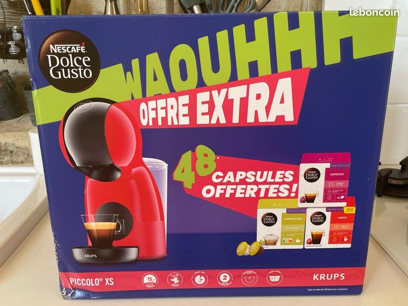 Macchina Da caffe DOLCEGUSTO XS + 48 Capsule OMAGGIO - Fantastica idea regalo di Natale (solo rossa)