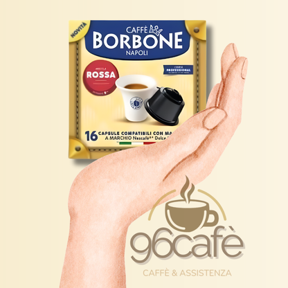 DOLCEGUSTO - Caffè Borbone - MISCELA ROSSA - Capsule Compatibili (16 • 50 • 64)