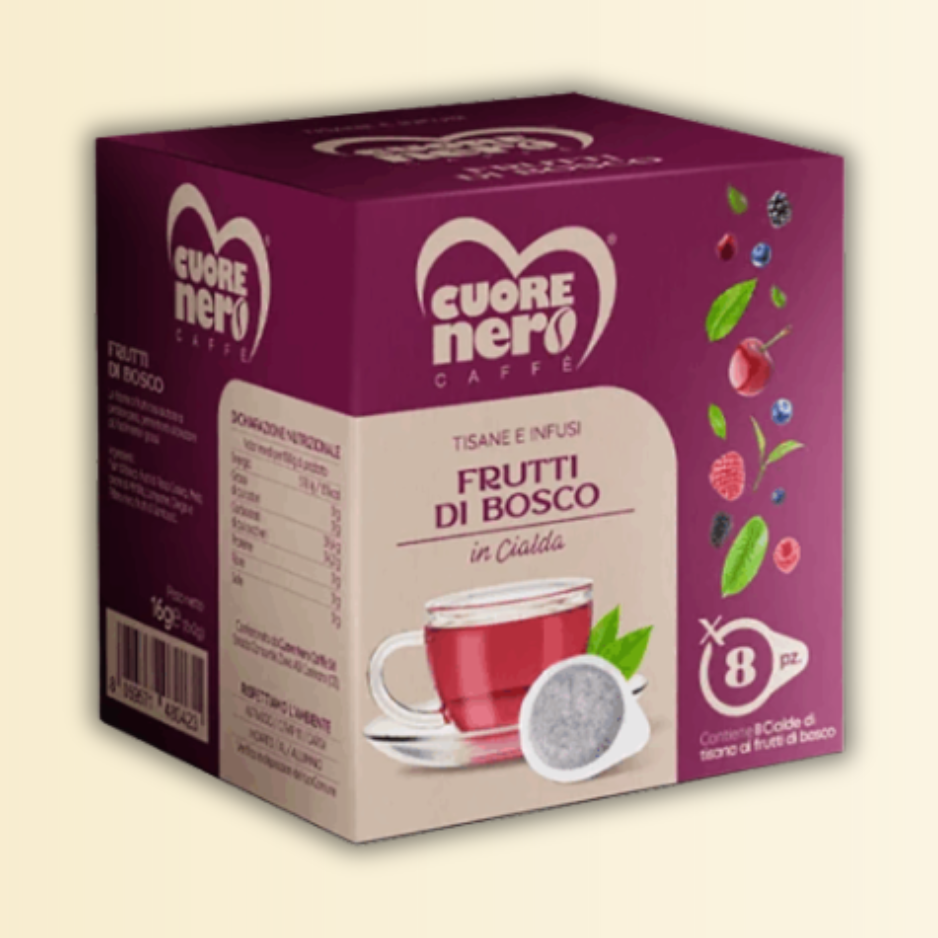 Tisane e Infusi in CIALDE - Vari Gusti – Confezioni da 8 Cialde – Selezione Aromi Fruttati e Rilassanti