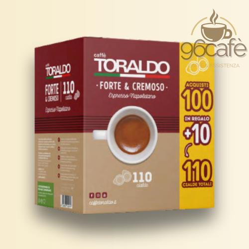 Caffè Toraldo Forte & Cremoso – 100 Cialde + 10 in OMAGGIO