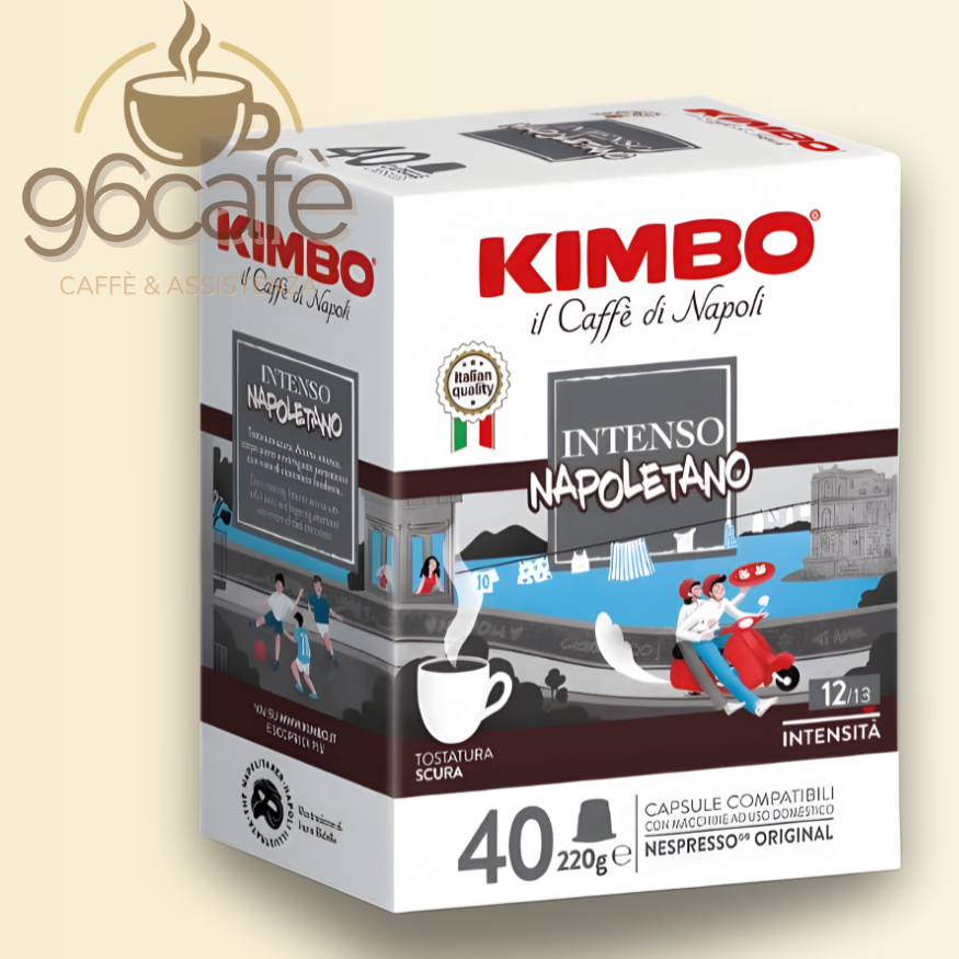 Kimbo Capsule Compatibili Nespresso® – 40 Capsule | Intenso Napoletano - Intensità 12\13