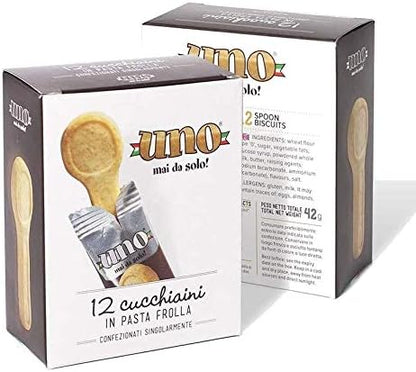 Cucchiaini Biscotto in Pasta Frolla – 12 Pezzi | Confezionati Singolarmente