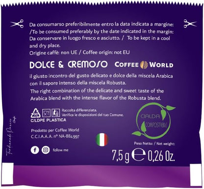 150 Cialde - Miscela Dolce&Cremoso - Cialde da 7,5g