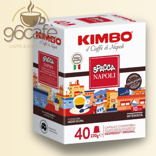 Kimbo Capsule Compatibili Nespresso® – 40 Capsule | SPACCA NAPOLI - Intensità 10\13