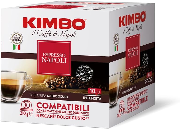 DOLCEGUSTO - Kimbo Espresso Napoli – Intensità 10su13  | Confezioni da 16 o 30 Capsule