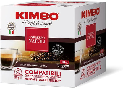 DOLCEGUSTO - Kimbo Espresso Napoli – Intensità 10su13  | Confezioni da 16 o 30 Capsule