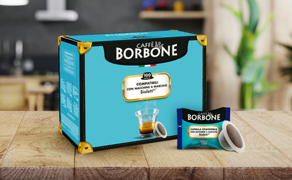BIALETTI da 100 Capsule - Caffè Borbone | Gusto Equilibrato e Crema Densa