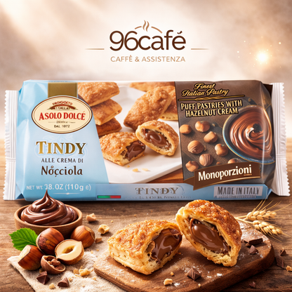 Tindy alla Crema di Nocciola – Sfoglia Artigianale Ripiena | Snack Dolce Monoporzione Made in Italy
