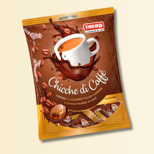 Caramelle Ripiene al Caffè 200g, Senza Glutine, Gusto Intenso e Crema al Caffè, Perfette per Pausa Dolce e Momenti di Energia