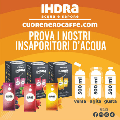IHDRA - 10 Bustine Insaporitore Acqua Senza Zucchero - 100% Naturale, Senza Glutine, Con Estratti di Frutta e Piante | Bustina Da 1,6g x 0,5L | Insaporitore Acqua Dal Gusto IRRESISTIBILE