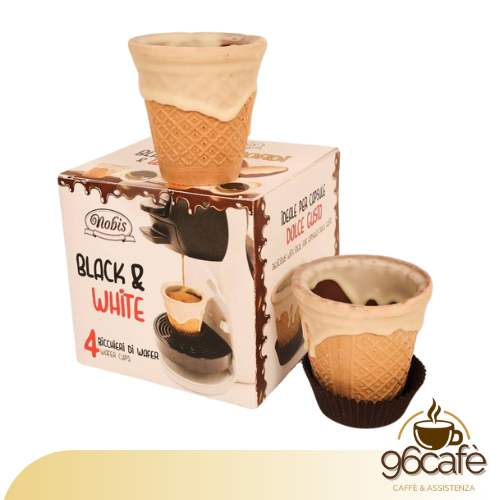 Choco Mordi - 4 Grandi Bicchieri Wafer - Cioccolato
