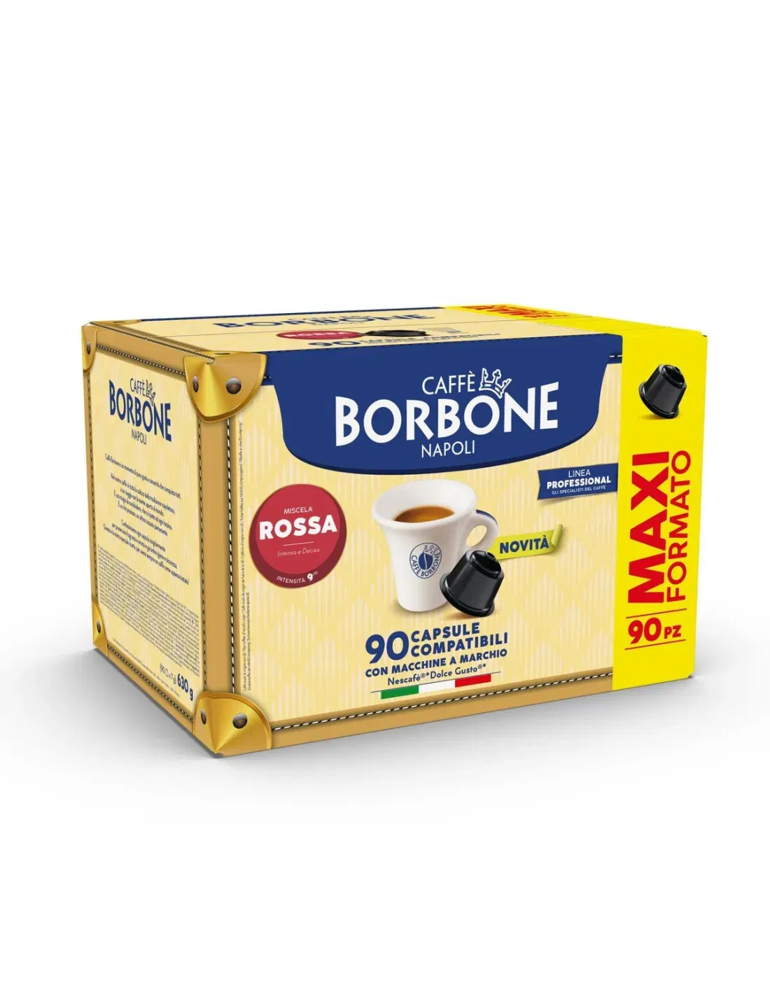 Caffè Borbone Miscela ROSSA – 90 Capsule Compatibili Nescafé Dolce Gusto | Maxi Formato