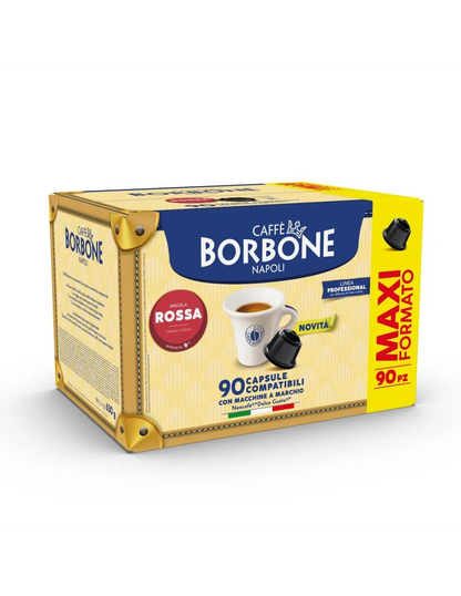 Caffè Borbone Miscela ROSSA – 90 Capsule Compatibili Nescafé Dolce Gusto | Maxi Formato
