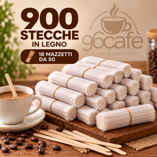 Palette in Legno Monouso per Caffè, Cappuccino, Tè e Tisane – 300, 600 o 900 Pezzi