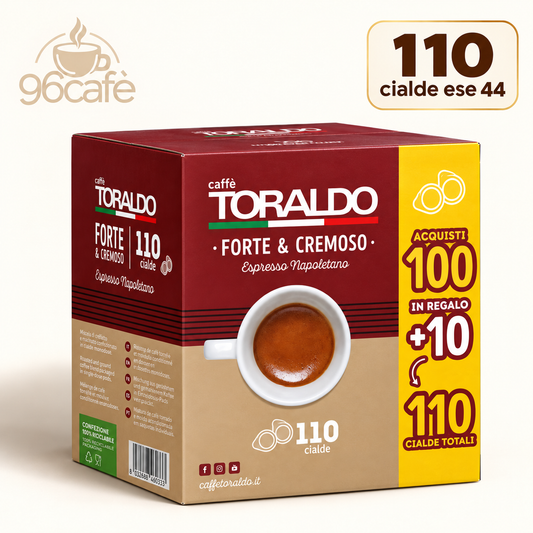 Caffè Toraldo Forte & Cremoso – 100 Cialde + 10 in OMAGGIO