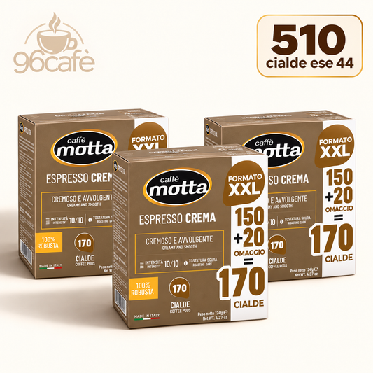 510 CIALDE - Caffè Motta Espresso Crema Intensità 10\10 - MAXI SCORTA FORMATO XXL
