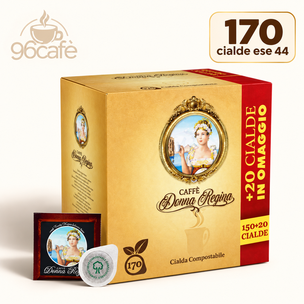 Donna Regina - 150 Cialde + 20 Omaggio (Caffè Borbone)