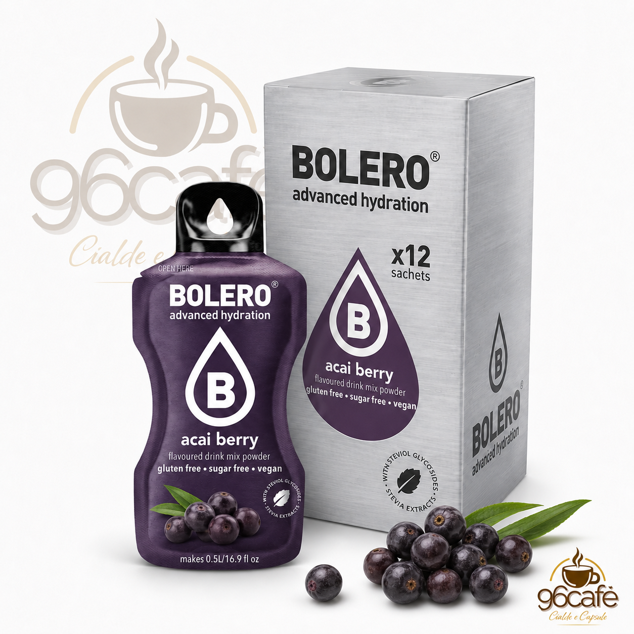 Bolero Drink 12 Bustine da 9g – Insaporitore per Acqua Senza Zucchero, Senza Glutine e Vegano| Gusti assortiti