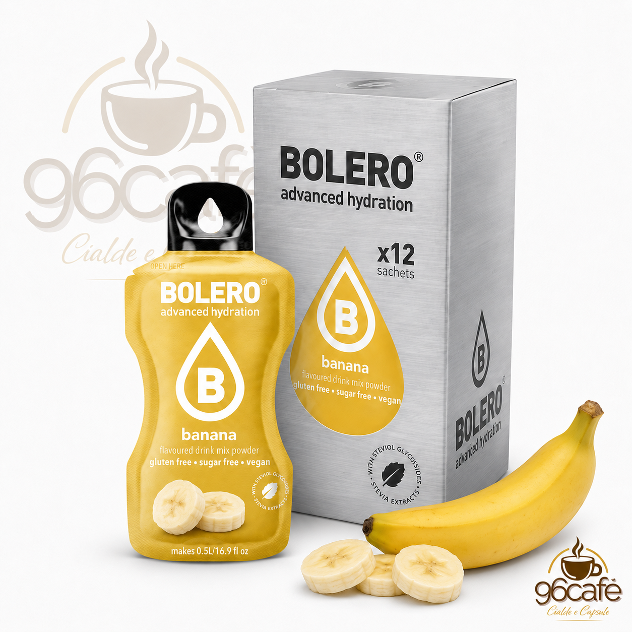Bolero Drink 12 Bustine da 9g – Insaporitore per Acqua Senza Zucchero, Senza Glutine e Vegano| Gusti assortiti