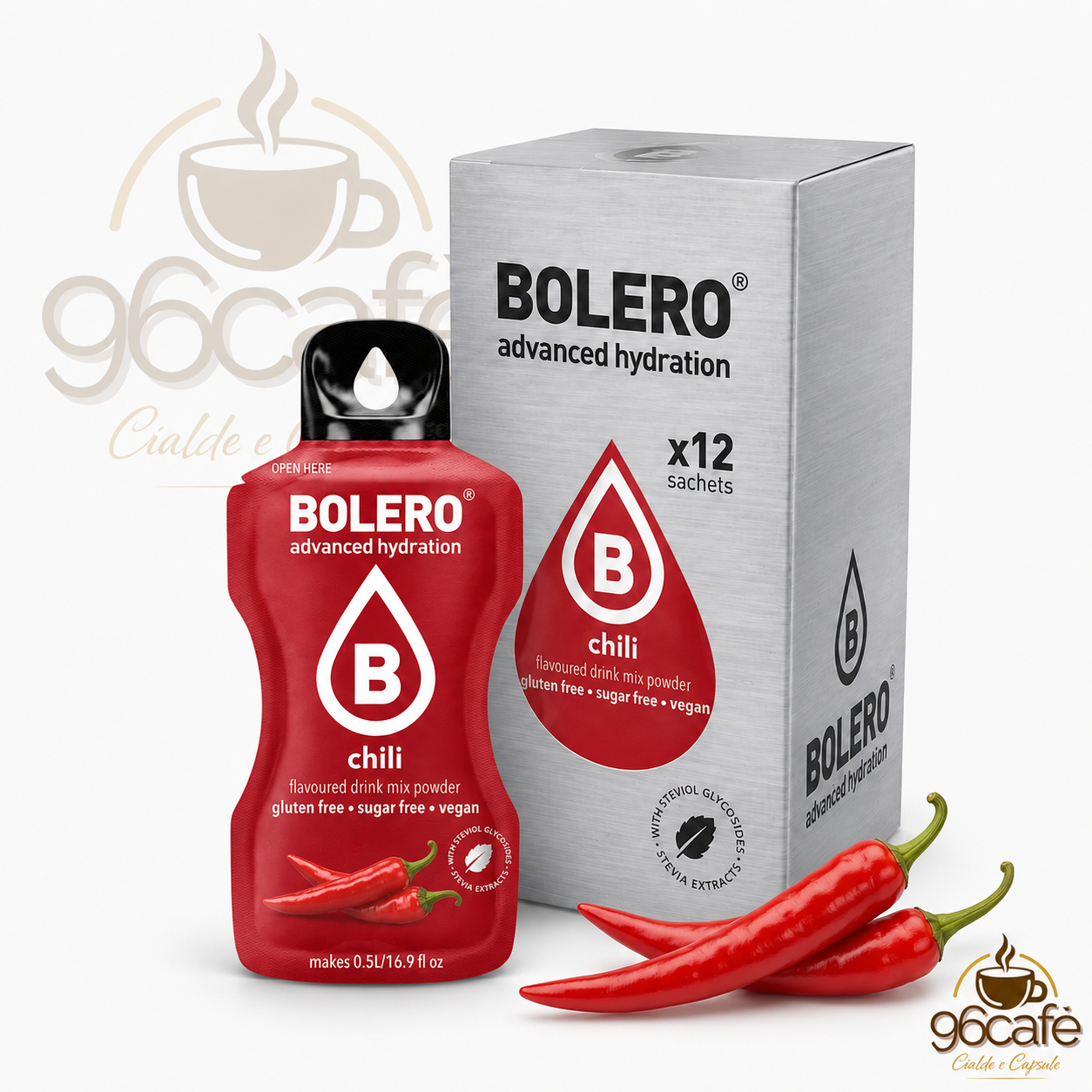 Bolero Drink 12 Bustine da 9g – Insaporitore per Acqua Senza Zucchero, Senza Glutine e Vegano| Gusti assortiti
