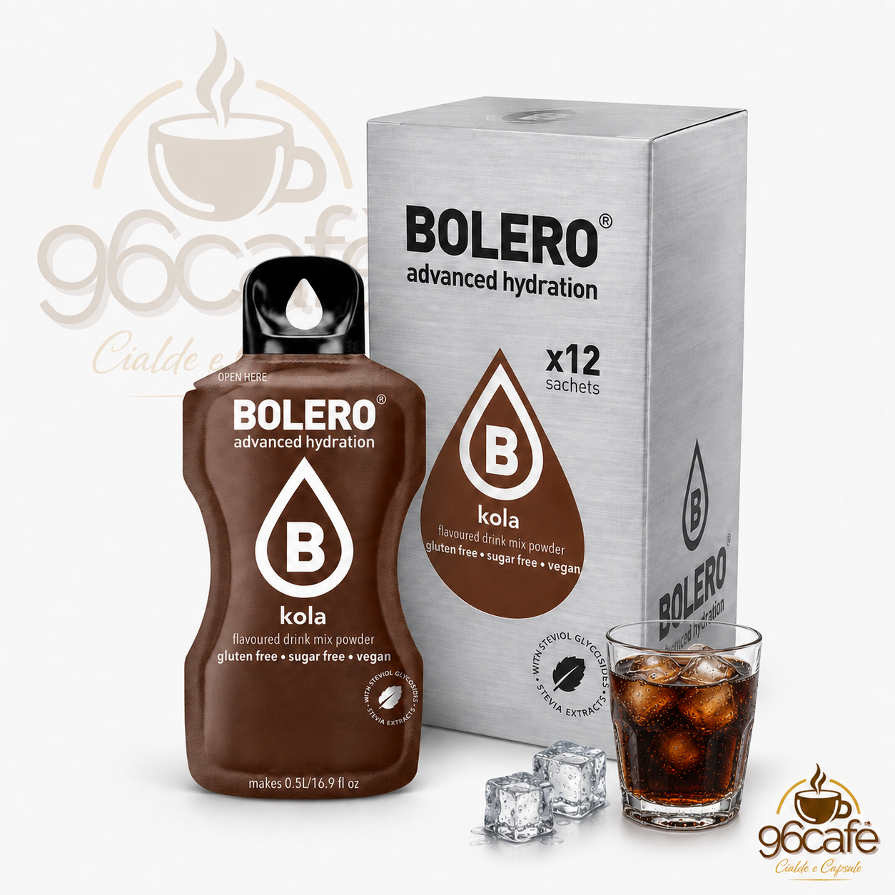 Bolero Drink 12 Bustine da 9g – Insaporitore per Acqua Senza Zucchero, Senza Glutine e Vegano| Gusti assortiti