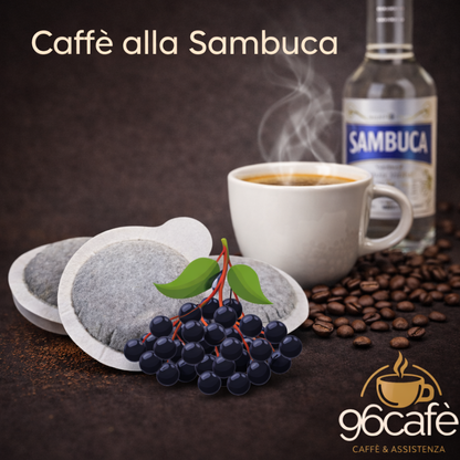 CAFFE' AROMATIZZATO - Box da 20 Cialde in Filtro Carta ese44 - Caffè al Baileys, Sambuca, Ginseng, Nocciola e Cioccolato