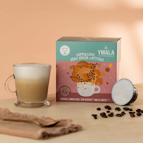 DOLCEGUSTO SENZA LATTOSIO - Ymala - Cappuccino, Ginseng e Frutti di Bosco | Box da 16 Capsule