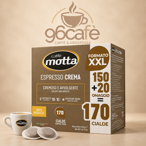 170 CIALDE - Caffè Motta Espresso Crema Intensità 10\10 - FORMATO XXL