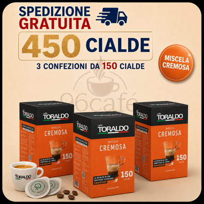450 CIALDE - Caffè Toraldo - TUTTE LE MISCELE - Cremosa, Classica, Decaffeinata, Arabica, Crema di Napoli e Forte&Cremosa | MAXI SCORTA