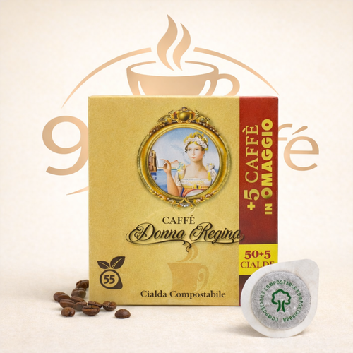 Donna Regina 50 Cialde + 5 OMAGGIO - Produzione Caffè Borbone - Miscela Forte e Cremosa