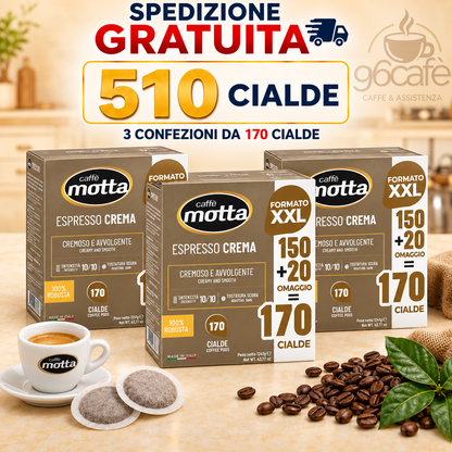510 CIALDE - Caffè Motta Espresso Crema Intensità 10\10 - MAXI SCORTA FORMATO XXL