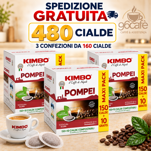 480 CIALDE - Kimbo POMPEI - Miscela Forte e Decisa, Intensità 12/13 - MAXI SCORTA