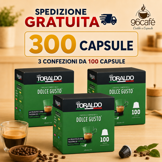 300 CAPSULE DOLCEGUSTO - Caffè Toraldo - Miscela CLASSICA - Maxi Scorta