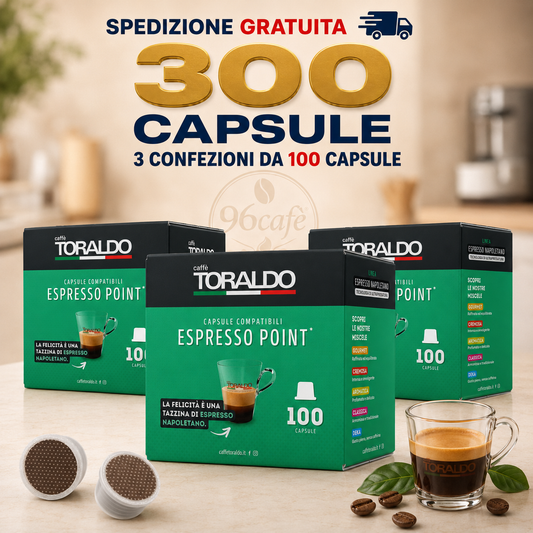 300 CAPSULE ESPRESSO POINT - Caffè Toraldo - Miscela CLASSICA - Maxi Scorta